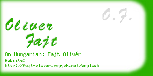 oliver fajt business card